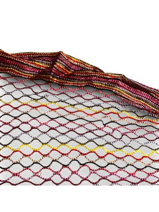 Festive Colorful "Silk Feel" Polyester Mesh Scarf Fringe EUC Decorative Boho - Picture 7 of 10